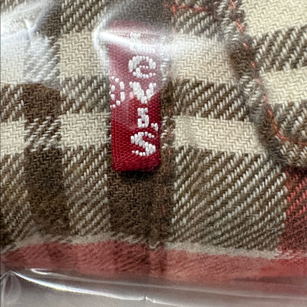 Levi's Women’s Coral Plaid Button-Down Snap Long Sleeve Shirt Size Medium US - Picture 7 of 7